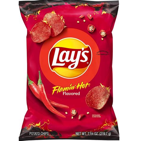 Lays Potato Chips Flamin Hot Flavored Snacks 775oz Bag