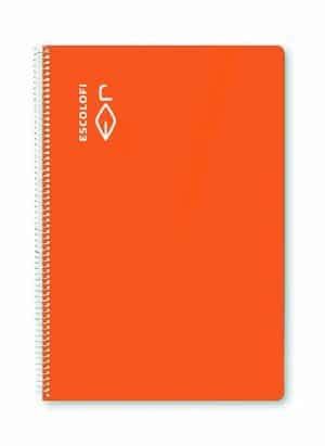 Libreta Espiral Escolofi Foli Hojas Pautado Mm Naranja Azarbe