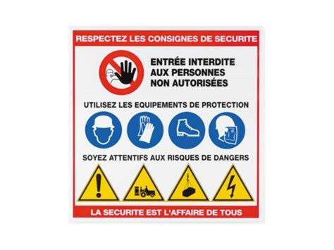 Panneau Consignes De S Curit Contact Raja