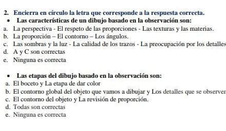 encierra en círculo la letra que corresponde a la respuesta correcta