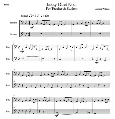 Jazzy Bassoon Duet Digital Download Jdw Sheet Music