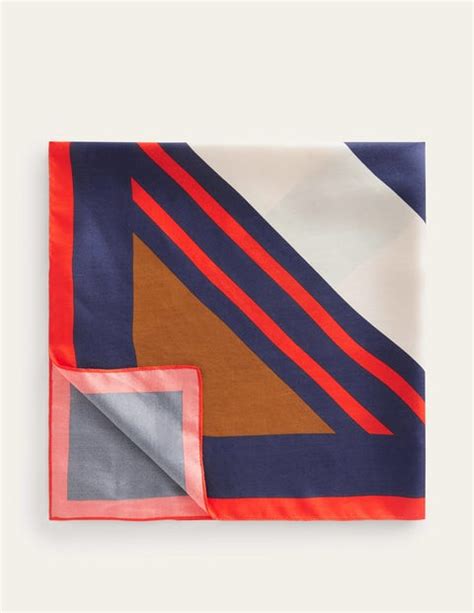 Square Silk Scarf Multi Stripe Boden EU