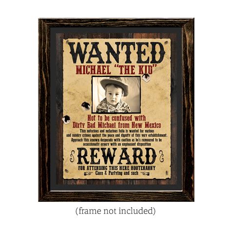 Custom Wanted Poster / Digital Download / Kids Party Wanted Poster ...