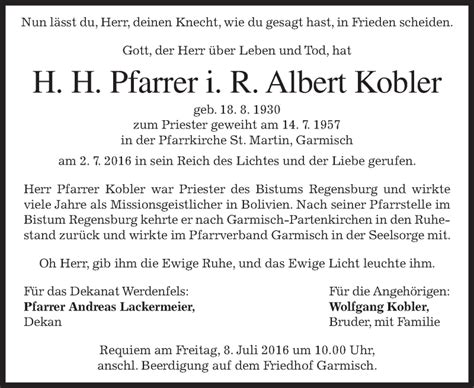 Traueranzeigen Von Albert Kobler Trauer Merkur De