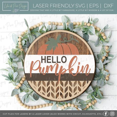 Hello Pumpkin Sign Svg Welcome Sign Svg Fall Door Decor Svg Etsy