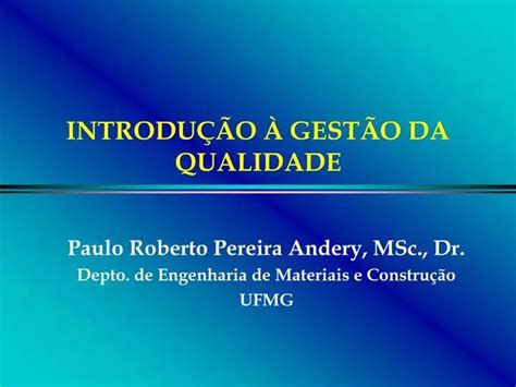 PPT INTRODU O GEST O DA QUALIDADE PowerPoint Presentation Free