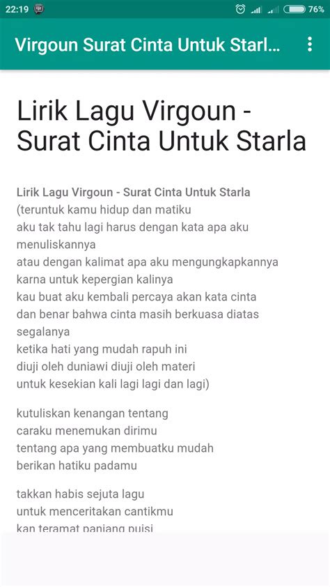 Lirik Surat Cinta Untuk Starla 48 Koleksi Gambar