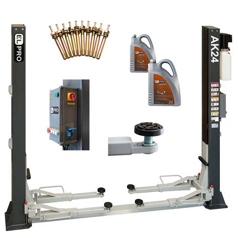 Двухколонный подъемник AK24 Automatic + масло + анкеры купить на Avtoex ...
