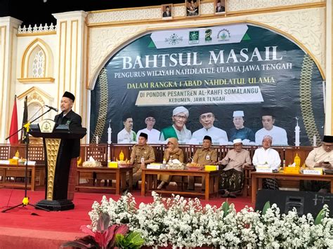 Ketua Tanfidziyah Pwnu Jateng Tegaskan Komitmen Nu Sebagai Organisasi