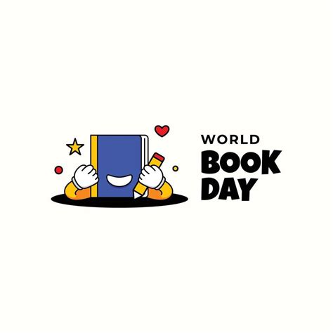 World Book Day Illustration With Groovy Style 41644268 Vector Art At