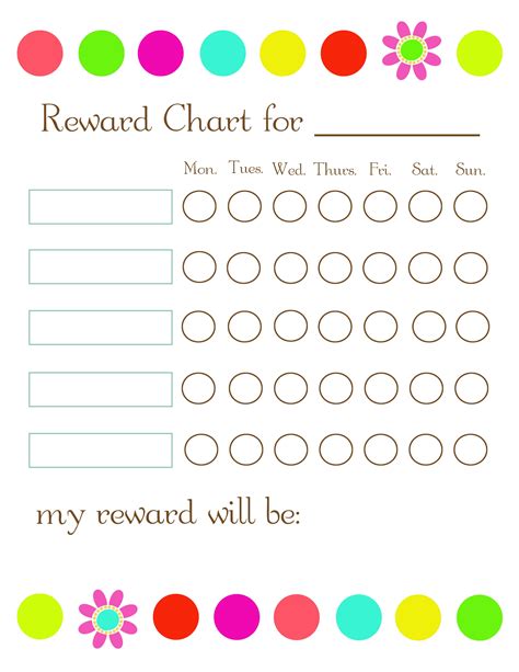 Printable Weekly Sticker Chart