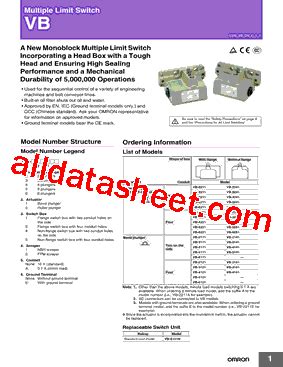 VB 2211 Datasheet PDF Omron Electronics LLC