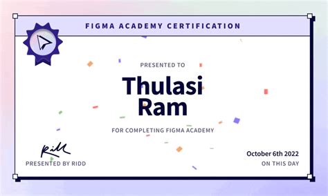 Figma Academy Certificate Thulasi Ram