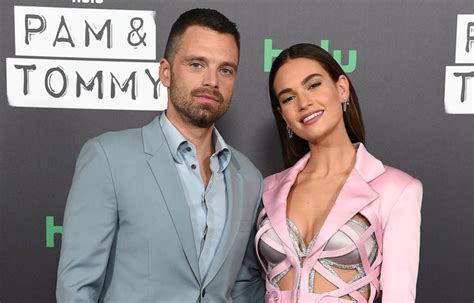 Lily James And Sebastian Stan At Hulu S Pam And Tommy Photo Call Tom Lorenzo