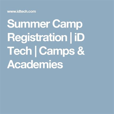 Register For Summer Camp At Id Tech Camps And Academies Id Tech Tech