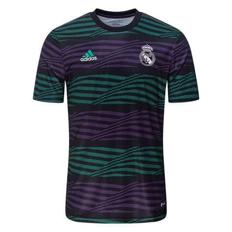 Real Madrid Training T Shirt Pre Match Schwarz Lila Gr N