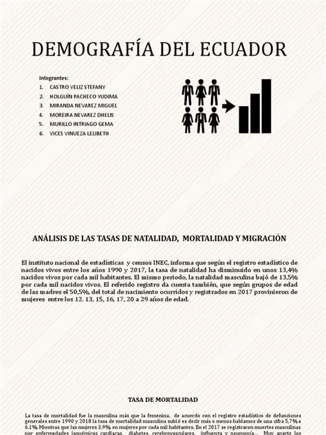 Demografía Del Ecuador Pdf Producto Interno Bruto Crecimiento