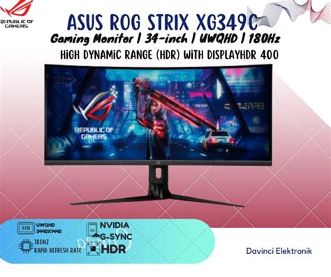 Jual Asus Rog Strix Xg C Gaming Monitor Uwqhd Hdr Ips Hz Ms