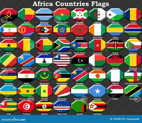 Africa Countries Flags Stock Illustration Illustration Of Globe