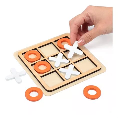 Jogo De Tabuleiro Madeira Tic Tac Toe Xo Para Jogos De Mesa