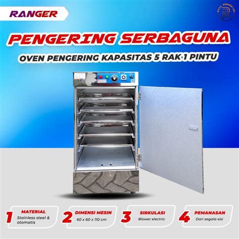 Jual Oven Pengering Full Listrik 5 Rak 1 Pintu Pengering Kelor Daun