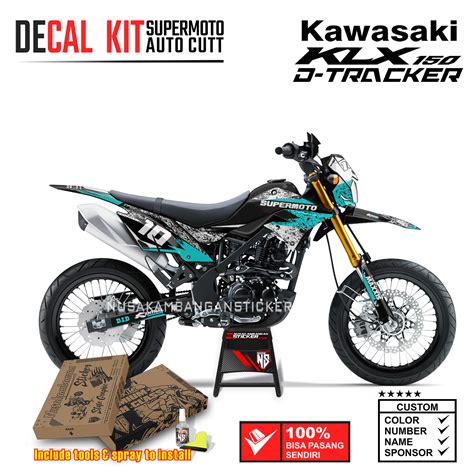 Decal Sticker Kit Supermoto Dirtbike Kawasaki KLX Dtraker 150 07 Bercak