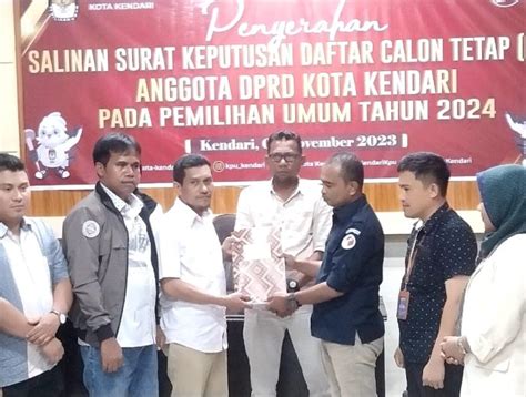 KPU Kendari Tetapkan 483 Caleg DPRD Kota Sebagai DCT Pada Pemilu 2024