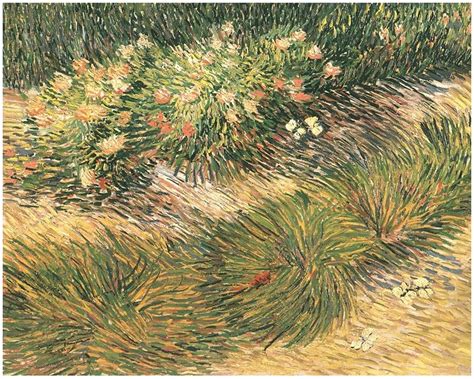 Grass and Butterflies by Vincent Van Gogh - 174 - Painting