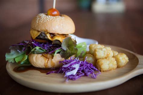 Cheeseburger Platter Stock Photo Image Of Side Fixings 135341502