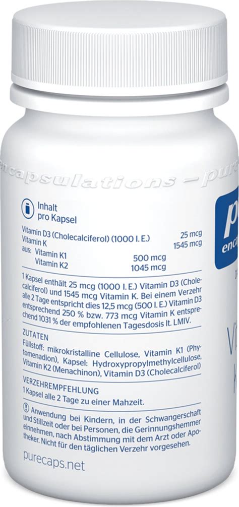 Vitamin K D 60 Kaps Pure Encapsulations Vitalabo Web Trgovina