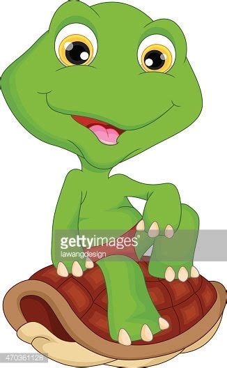 Cute Green Turtle Cartoon Stock Vector | Royalty-Free | FreeImages