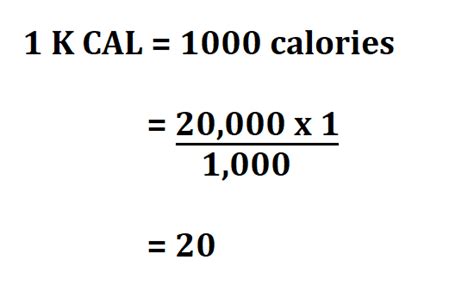 How To Calculate K Cal