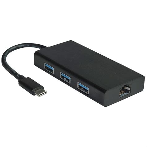 VALUE Convertisseur USB 3 2 Gen 1 Type C Gigabit Ethernet Hub 3x