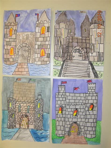 Castle Drawings In 2024 Art Lessons Elementary Castle Art Art Lessons