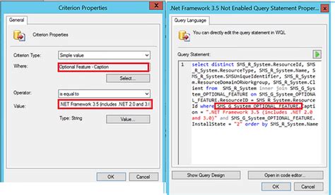 SCCM Collection Based On Operating System Optional Features ConfigMgr