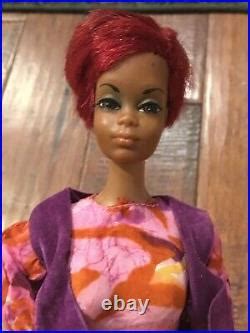 Vintage 1966 Mattel Barbie Doll African American Twist Turn Black