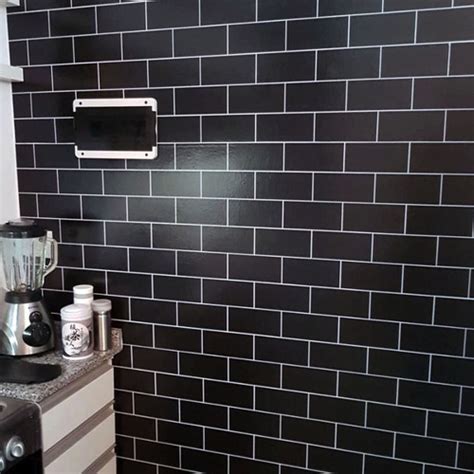 Lamina Vinilo Autoadhesivo Azulejos Subway Negros DECOSTICK Ideas Que