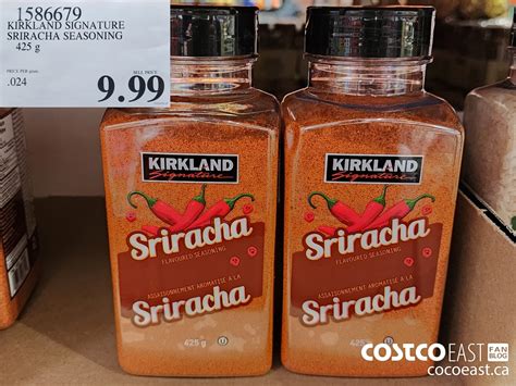 1586679 KIRKLAND SIGNATURE SRIRACHA SEASONING 425 G 9 99 Costco East