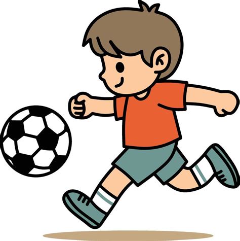 Kid Playing Soccer Illustration 45359833 Vector Art At Vecteezy
