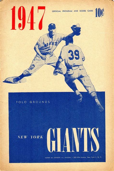 1940s New York Giants (MLB) Game Publications - SportsPaper.info