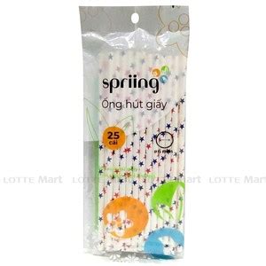 Ống Hút Giấy Spriing 6Mm Lốc 25 Cái (Giao Ngẫu Nhiên)