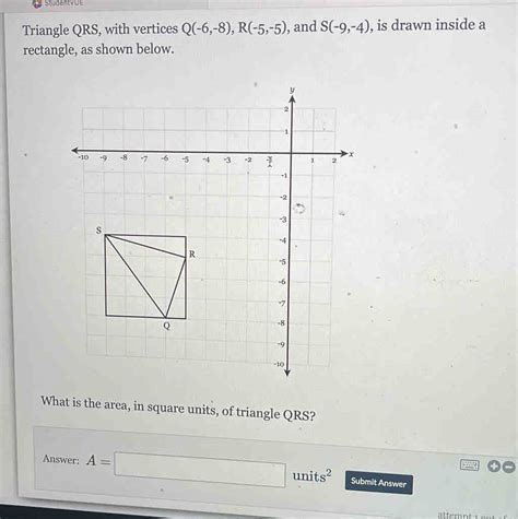 Student Vu E Triangle Qrs With Vertices Q R And S