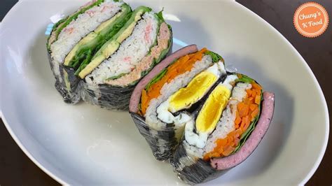 How To Make Easy Folded Kimbap Gimbap Sandwich 네모김밥 Youtube