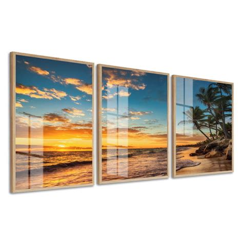 Quadro Decorativo Praia Mar Paisagem Para Sala Quarto Hall Elo