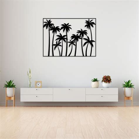 Palm Tree Metal Wall Art Metal Palm Tree Sign Palm Tree Wall - Etsy