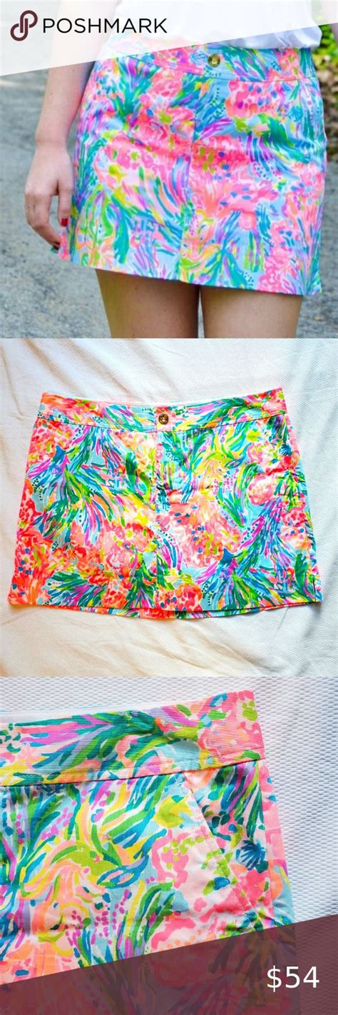 NWOT Lilly Pulitzer Nicki Skort Fan Sea Pants Print Lillies Clothes