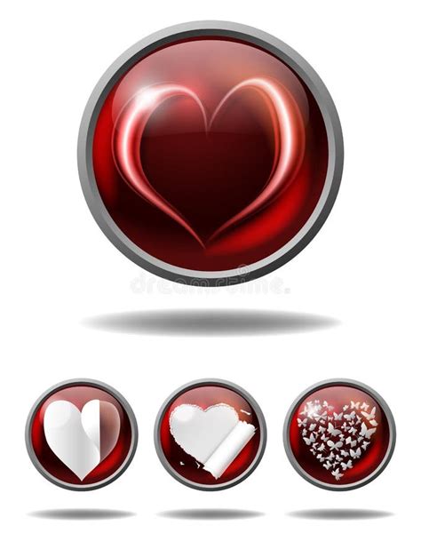 Valentine Web Buttons Stock Vector Illustration Of Round 7750979