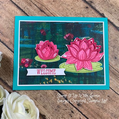 Stampin Up Sneak Peek Lovely Lily Pad Card Video Tutorial