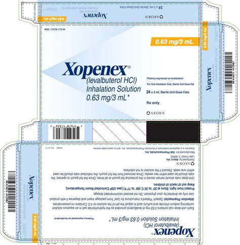 Xopenex: Package Insert / Prescribing Information