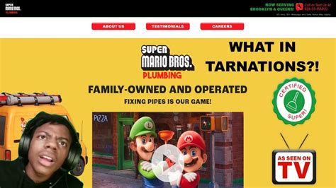 Goofy Ahh Super Mario Bros Plumbing Website Youtube